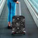 Vampire Coffin Pattern Print Luggage Cover