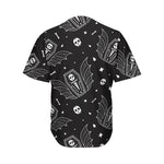 Vampire Coffin Pattern Print Men's Baseball Jersey