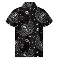 Vampire Coffin Pattern Print Men's Short Sleeve Shirt