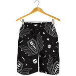 Vampire Coffin Pattern Print Men's Shorts