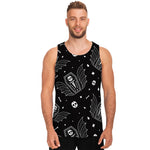 Vampire Coffin Pattern Print Men's Tank Top