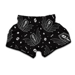 Vampire Coffin Pattern Print Muay Thai Boxing Shorts