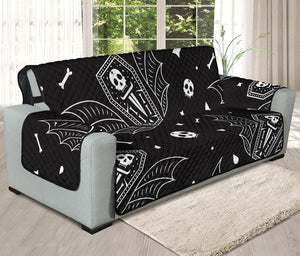 Vampire Coffin Pattern Print Oversized Sofa Protector