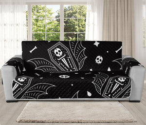 Vampire Coffin Pattern Print Oversized Sofa Protector