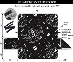 Vampire Coffin Pattern Print Oversized Sofa Protector