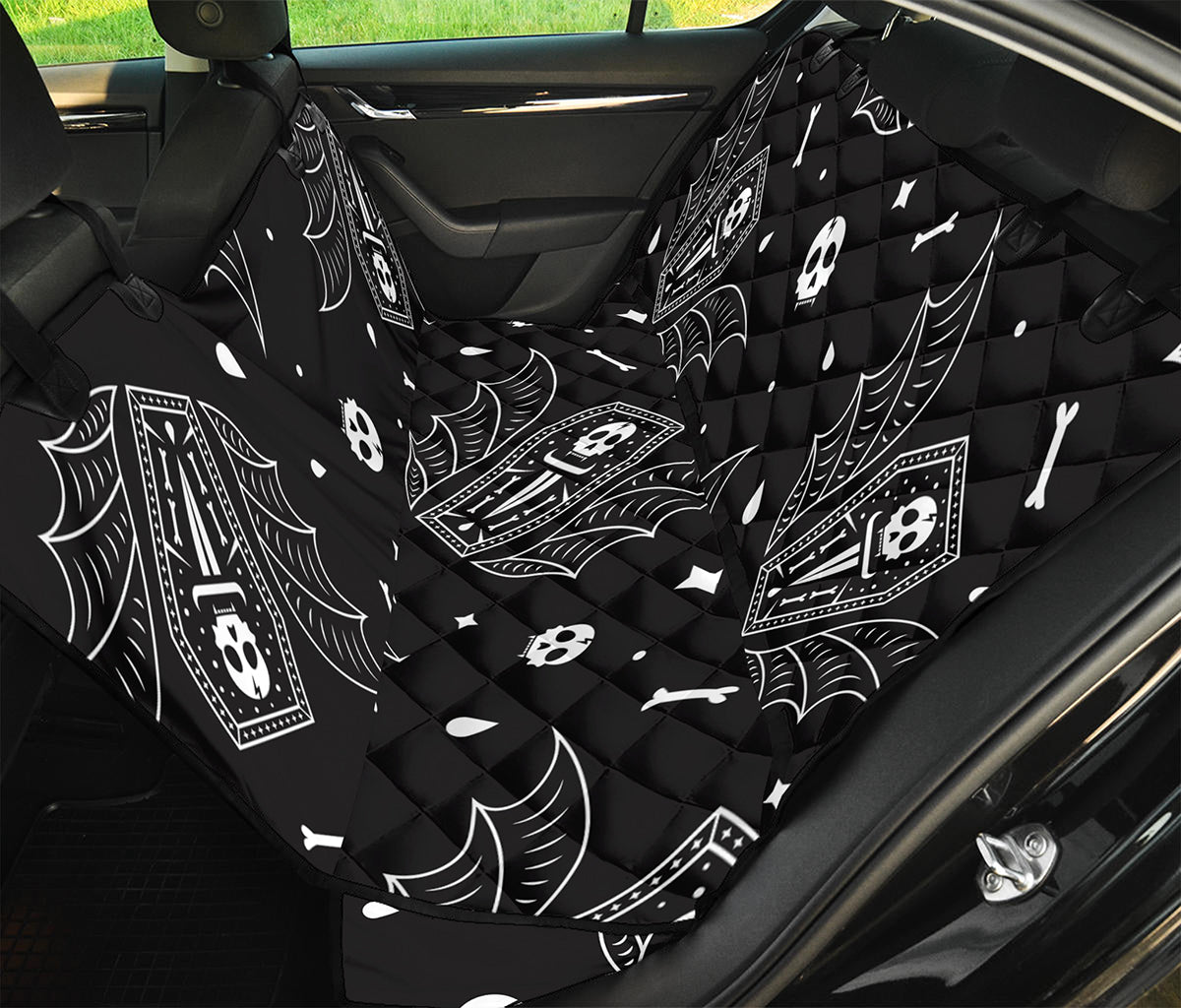 Vampire Coffin Pattern Print Pet Car Back Seat Cover