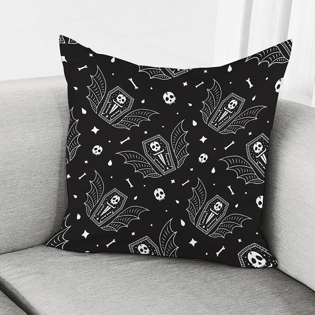 Vampire Coffin Pattern Print Pillow Cover