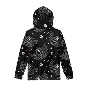 Vampire Coffin Pattern Print Pullover Hoodie