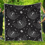 Vampire Coffin Pattern Print Quilt