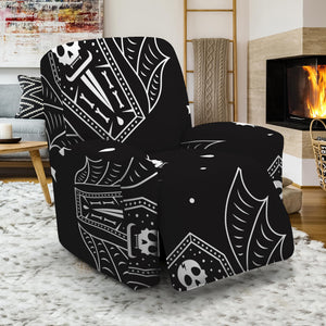 Vampire Coffin Pattern Print Recliner Slipcover