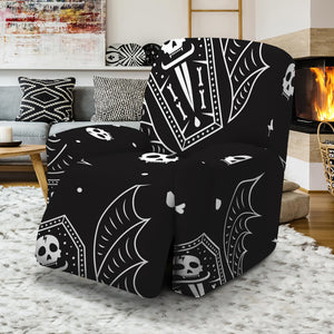 Vampire Coffin Pattern Print Recliner Slipcover