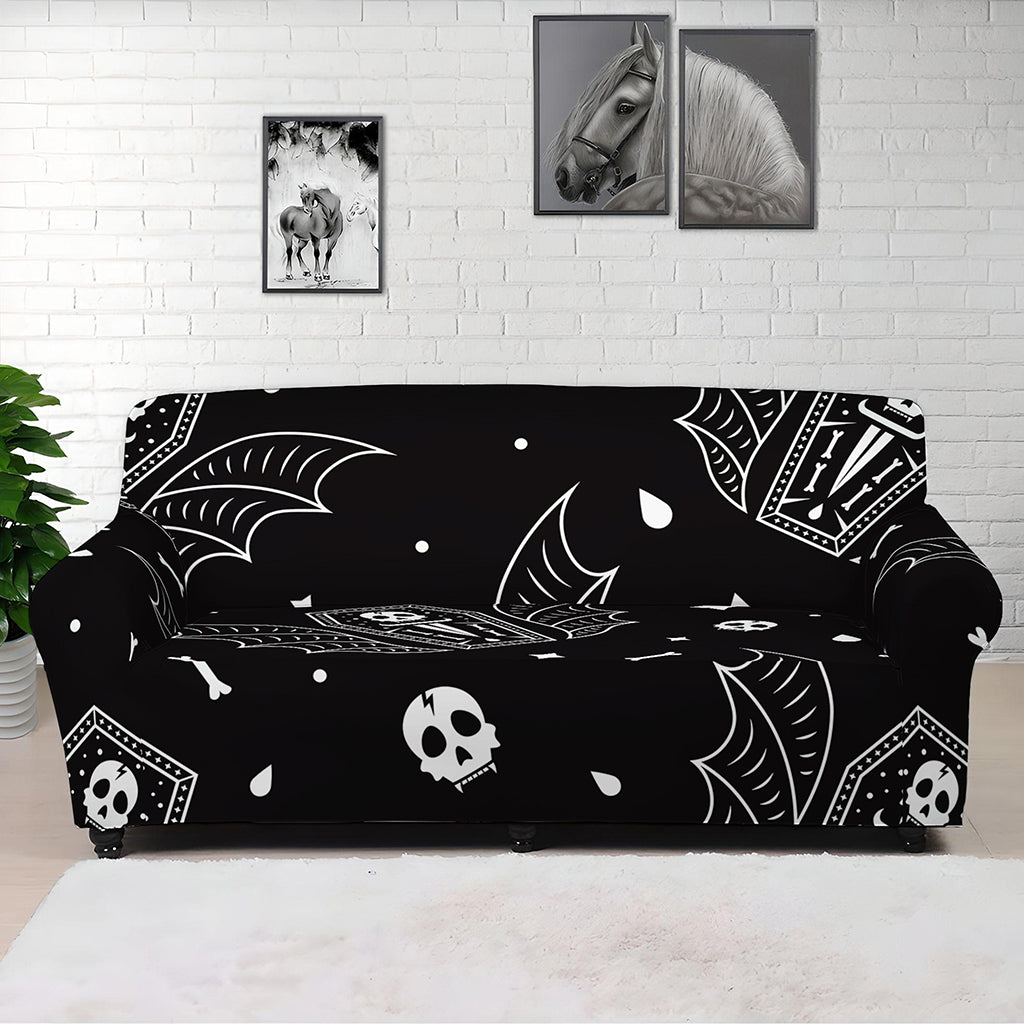 Vampire Coffin Pattern Print Sofa Cover