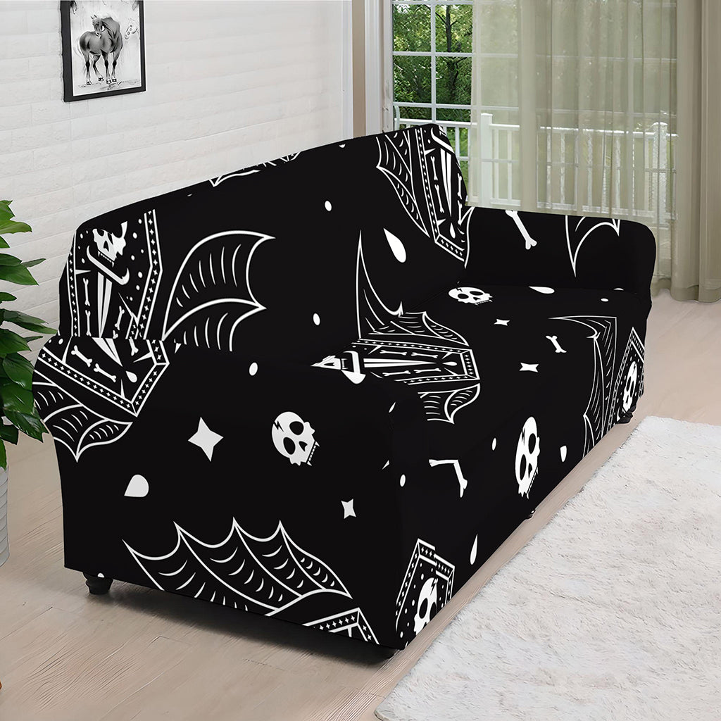 Vampire Coffin Pattern Print Sofa Cover