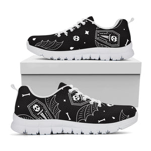 Vampire Coffin Pattern Print White Sneakers