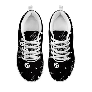 Vampire Coffin Pattern Print White Sneakers