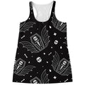 Vampire Coffin Pattern Print Women's Racerback Tank Top