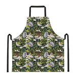 Vanilla Flower And Coconut Pattern Print Apron