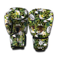 Vanilla Flower And Coconut Pattern Print Boxing Gloves