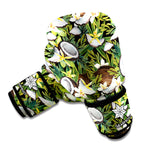 Vanilla Flower And Coconut Pattern Print Boxing Gloves