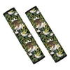 Vanilla Flower And Coconut Pattern Print Car Seat Belt Covers