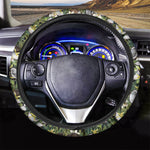 Vanilla Flower And Coconut Pattern Print Car Steering Wheel Cover