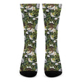 Vanilla Flower And Coconut Pattern Print Crew Socks
