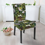 Vanilla Flower And Coconut Pattern Print Dining Chair Slipcover