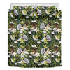 Vanilla Flower And Coconut Pattern Print Duvet Cover Bedding Set