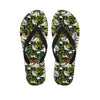 Vanilla Flower And Coconut Pattern Print Flip Flops