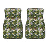 Vanilla Flower And Coconut Pattern Print Front Car Floor Mats