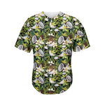 Vanilla Flower And Coconut Pattern Print Men's Baseball Jersey