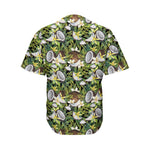 Vanilla Flower And Coconut Pattern Print Men's Baseball Jersey