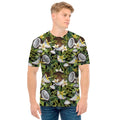 Vanilla Flower And Coconut Pattern Print Men's T-Shirt