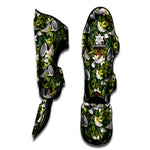 Vanilla Flower And Coconut Pattern Print Muay Thai Shin Guard