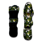 Vanilla Flower And Coconut Pattern Print Muay Thai Shin Guard