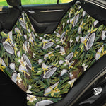 Vanilla Flower And Coconut Pattern Print Pet Car Back Seat Cover