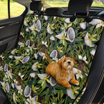 Vanilla Flower And Coconut Pattern Print Pet Car Back Seat Cover