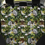 Vanilla Flower And Coconut Pattern Print Pet Car Back Seat Cover