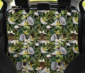 Vanilla Flower And Coconut Pattern Print Pet Car Back Seat Cover