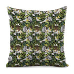 Vanilla Flower And Coconut Pattern Print Pillow Cover