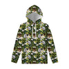 Vanilla Flower And Coconut Pattern Print Pullover Hoodie