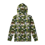 Vanilla Flower And Coconut Pattern Print Pullover Hoodie