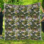Vanilla Flower And Coconut Pattern Print Quilt
