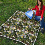 Vanilla Flower And Coconut Pattern Print Quilt