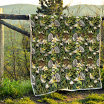 Vanilla Flower And Coconut Pattern Print Quilt