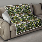 Vanilla Flower And Coconut Pattern Print Quilt