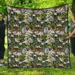 Vanilla Flower And Coconut Pattern Print Quilt