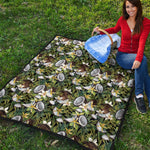 Vanilla Flower And Coconut Pattern Print Quilt