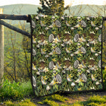 Vanilla Flower And Coconut Pattern Print Quilt
