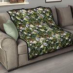 Vanilla Flower And Coconut Pattern Print Quilt